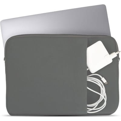 Coverzs Laptophoes 13 inch & 14 inch (grijs) - Laptoptas dames / heren geschikt voor o.a. 13 inch laptop en 14 Inch laptop - geschikt voor Macbook - Laptophoes met ritssluiting - waterafstotende hoes