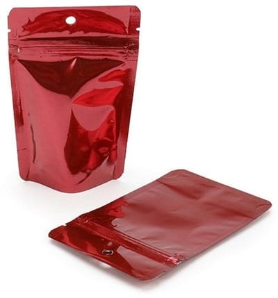 Stazakken Rood 8x5x13cm | 28 gram met rond ophanggat (100 stuks)