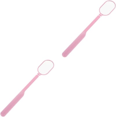 Wimper Spiegel - Make-up Hulpmiddel - Wimperextensions Aanbrengen - Draaibare Handgreep - 20 cm Lengte - Roze