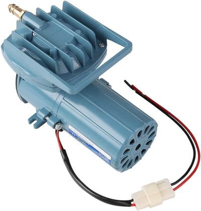 Draagbare 12V 35W zuurstofpomp voor vijver en aquarium, ideaal voor waterplanten en zuurstofvoorziening, 22 x 11 x 14 cm, zwart