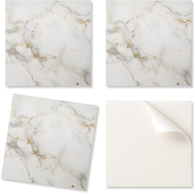 Zelfklevende vinyltegels met elegant marmerprint, 20x20x20 cm