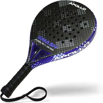Apollo 3K Smash Padelracket van Carbon – Controle & Precisie – Voor Beginners en Gevorderden