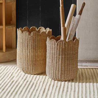 LOBERON Mand set van 2 Velourette bruin