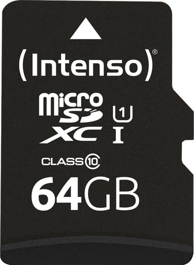 Intenso 64GB microSDXC Performance microSD-kaart 64 GB Class 10 UHS-I Waterdicht
