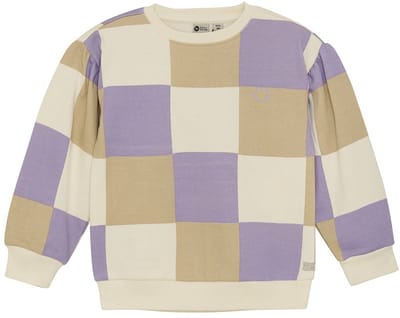 DAILY7 Sweater Check Truien & Vesten Meisjes - Sweater - Hoodie - Vest- Wit - Maat 98