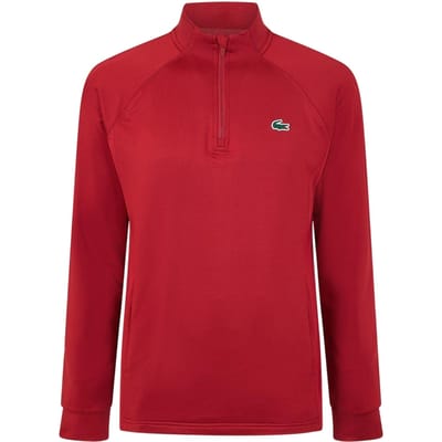 Lacoste Heren Geborduurd Logo Kwartrits Regular Hardloop Trainingsjack (Oranje)