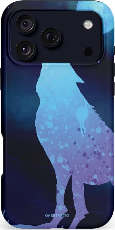Casetastic hoesje geschikt voor Apple iPhone 17 Pro Max - MagSafe - Dubbellaagse bescherming - Blauwe Wolvennacht - Fashion Case - Donkerblauw Lavendel