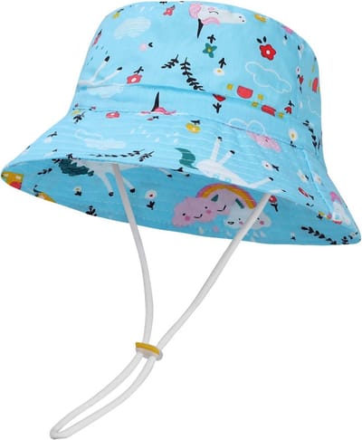 Zomer Baby Peuter Zonnehoed met Brede Rand en Verstelbare Kinband