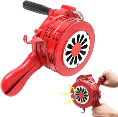 Handmatige Sirene - Draagbaar Alarm - Noodsituaties Melden - 110dB Geluidsniveau - 1120 gram - Rood