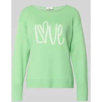 Regular fit gebreide pullover met katoen-aandeel model 'LOVE'
