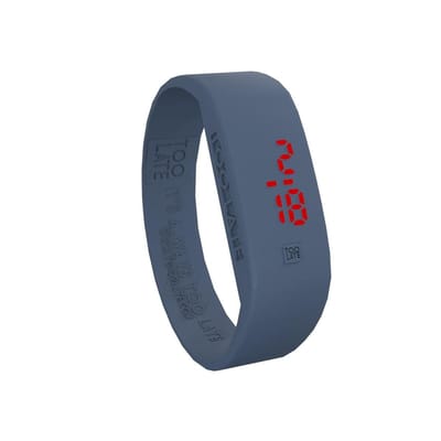 TOO LATE - siliconen horloge - ORIGINAL LED WATCH - Blue jeans - polsmaat M