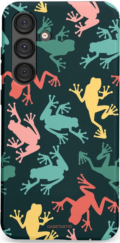 Casetastic Hoesje Geschikt voor Samsung S25 Plus - Stijlvolle Beschermende Duo-layer Case - Regenwoud Kikkers