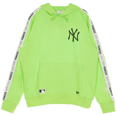Lichtgewicht sweatshirt met capuchon heren Mlb mouw taping pullover hoody Neyyan limoen/zwart