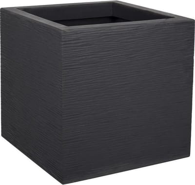 Bloempot EDA Rood Antraciet Donker grijs Plastic Vierkant 5 cm