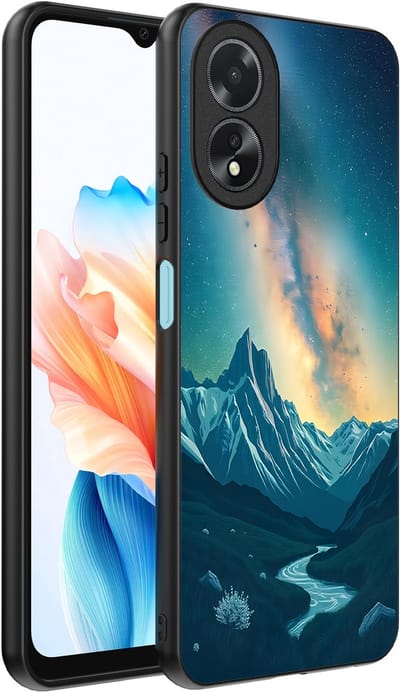 Smartphonica Telefoonhoesje Geschikt voor Oppo A18 met Sterrenhemel Opdruk - TPU Backcover Case With Space And Milkyway Design geschikt voor Oppo A18