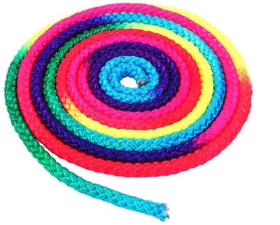 Gymnastiek Touw - Stevig Nylon - Regenboogkleur - Wedstrijdkwaliteit - Duurzaam - Geschikt voor Training - Ideaal voor Kinderen - Springtouw
