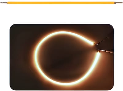 Flexibele LED Filament 2700k 30CM 3V 300mA COB - Buigbare Lichtdraad voor Hobby, Modelbouw verlichting en DIY