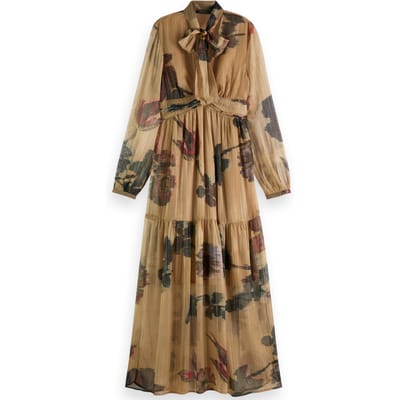 Scotch & Soda Maxi Dress Lurex Poetry Tapestry Military Taglia: 36-R | Abiti Midi Outlet | Donna