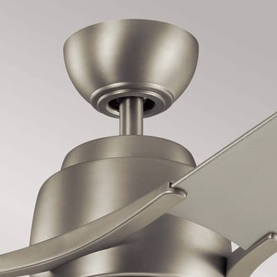 Plafondventilator met verlichting - Zeus - 60in / 152cm ventilator - geborsteld nikkel