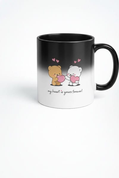 Magische Mok Liefdesberen - Hittegevoelige Warmte Mok 'My Heart Is Yours Forever' - Romantisch Cadeau voor Valentijn & Jubileum