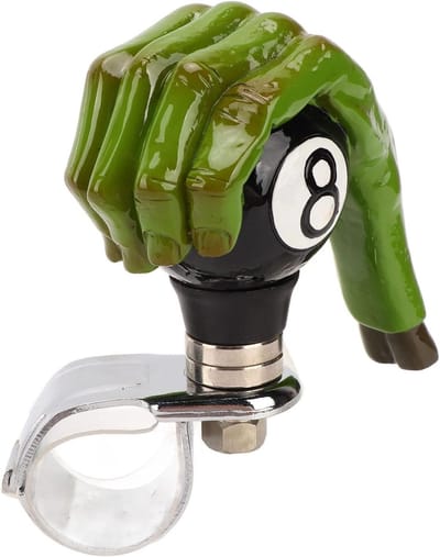 Groene Handvorm Stuurwielknop met Power Handgreep voor Auto's, Trucks en Boten - 3 cm Diameter met Fixeerring