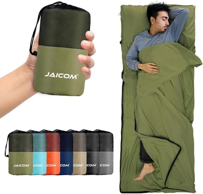 Ultralichte en compacte slaapzak voor kamperen, wandelen en reizen – 220 x 90 cm