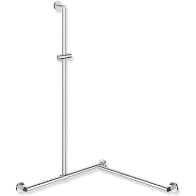 HEWI System 900 shower handrail, 125 x 76.5 x 8.7 cm, left version 900.35.33340