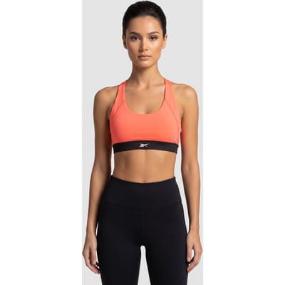 Reebok Id Train Racer Bra Sunset Coral Taglia: L | Reggiseni sportivi Outlet | Donna | Arancia