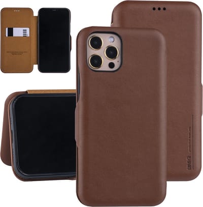 UNIQ Accessory Bruin hoesje iPhone 12 - 12 Pro - Book Case