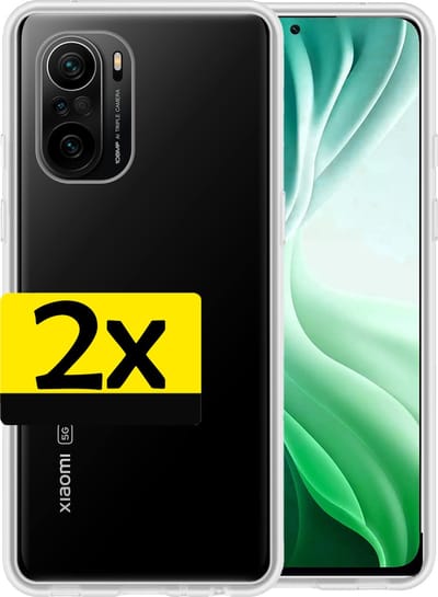 Hoesje - 2 Stuks - Geschikt voor Xiaomi Mi 11i - Sterk & Shockproof - Case Siliconen - Back Cover - Telefoon Hoes - Telefoonhoesjes - Transparant