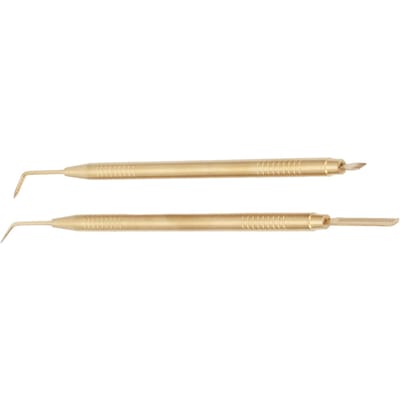 2-in-1 Wimperlift Tool Roestvrij Staal Dubbelzijdig Wimper Scheider Tool voor Wenkbrauwpermanent goud
