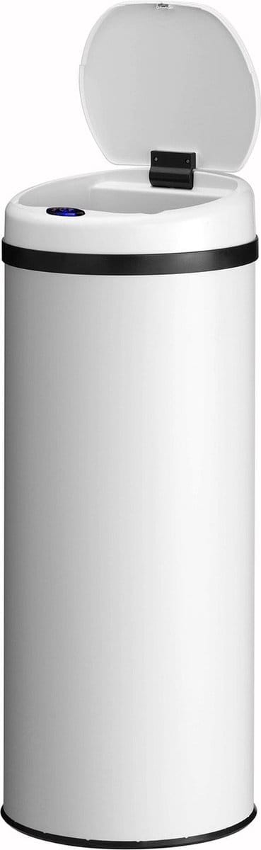 Automatische Prullenbak / Afvalemmer / Sensorprullenbak - 50 Liter - Wit - Rond