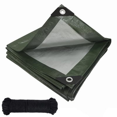 Dailygoods- Afdekzeil Waterdicht 2m x 6m - UV-bestendig - Scheurvast - Ogen voor Bevestiging - 120g/m² PE - Bescherming voor Tuinmeubelen/Boten - Dekzeil