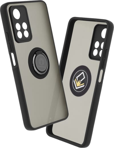 Hoesje geschikt voor Xiaomi Redmi Note 11 Pro Plus 5G - Techsuit Glinth Back Cover met ring en magneet - Zwart