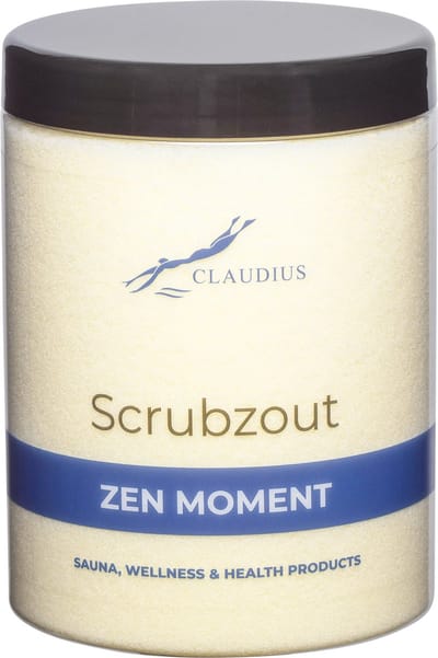 Scrubzout Zen Moment in handige pot - 1250 gram - met zwarte deksel - Hydraterende Lichaamsscrub