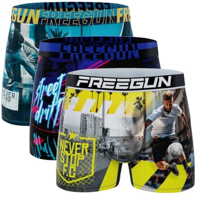 Freegun jongens boxershorts - microvezel - 3-pack - maat 152/164 - Never stop