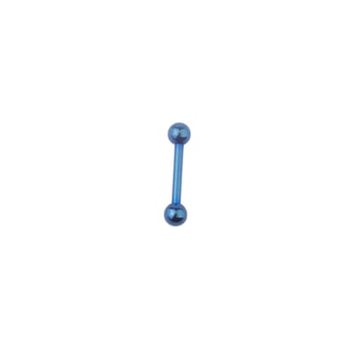 Plux Fashion Barbell Piercing - Blauw - 10mm - Sieraden - Blauwe Piercings - Stainless Steel - Oor Piercings - HipHop piercings - Sieraden Cadeau - Fancy Piercings - Luxe Style - Duurzame Kwaliteit - Halloween - Oktoberfeest
