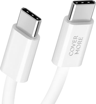 Usb C kabel - Usb C naar usb C - Oplaadkabel en datakabel - Snellader - Quick charge - Super fast charging - Geschikt voor Apple, Samsung, android smartphone tablet reader laptop - 1m - Wit