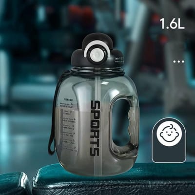 Sport Waterfles Draagbare Fitness Plastic Beker Met Rietje Grote Capaciteit Buiten Reizen Grote Waterflessen Drinkgerei