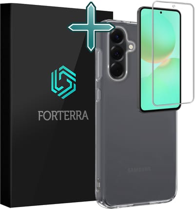 Hoesje Met Screenprotector - Geschikt voor Samsung Galaxy A36 - Sterk & Shockproof - Telefoon Hoes - Back Cover - Siliconen Case - Transparant