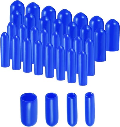 Rubberen Afsluitdoppen - Beschermkappen Vinyl - Vloeren Beschermen - Flexibel Vinyl Materiaal - 100 Stuks - Blauw