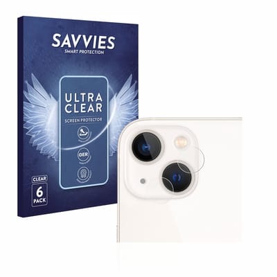 Savvies - Screenprotector voor Apple iPhone 13 (ALLEEN Camera Lens) - Folie Beschermfolie transparant 6 Stuks
