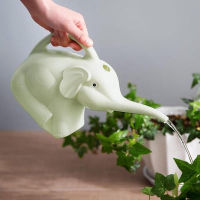 Olifant Gieter - Waterplant Houder - Planten Water Geven - Lange Dunne Uitloop - 2 Liter Capaciteit - Groen