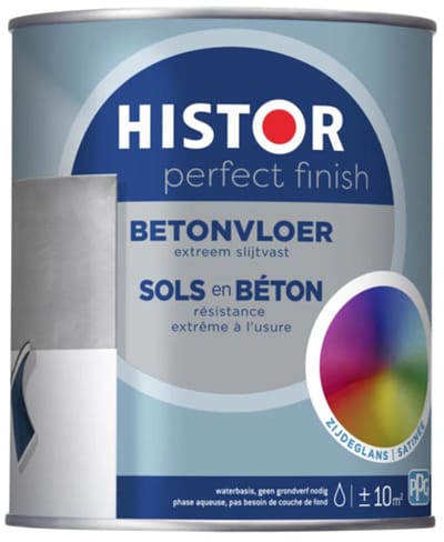 Histor Perfect Finish Betonvloer Zijdeglans - 2.5L - RAL 9010 | Zuiver Wit