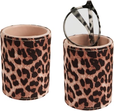 Brillenhouder Stand - PU Brillen Etui - Legerpatroon - 2 stuks - Voor Zonnebril en Leesbril