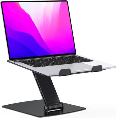 Famanu – Aluminium laptopstandaard - compatibel met laptops van 10–16 inch - duurzaam en stevig - ontwerp voor comfortabel werken en koeling van laptop