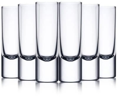 Vodka & Whisky Tasting Glas V100 - 6 stuks - 40 ml – handgemaakt – Amber Glass