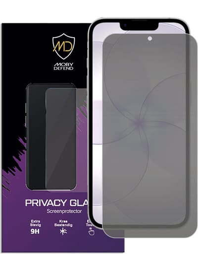 MobyDefend Screenprotector - Geschikt voor iPhone 17e - HD Privacy Glass Screensaver