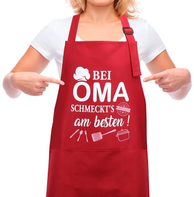 Dailygoods- Keukenschort Dames - Verstelbare Nekriem - 2 Opbergvakken - Cadeau voor Oma - Geschikt voor Tuinieren/Painting - Eén Maat - Schort