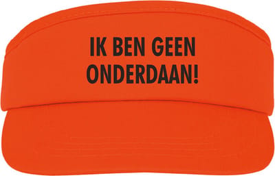 Oranje zonneklep - Ik ben geen onderdaan - soBAD. - Koningsdag - Oranje - Unisex